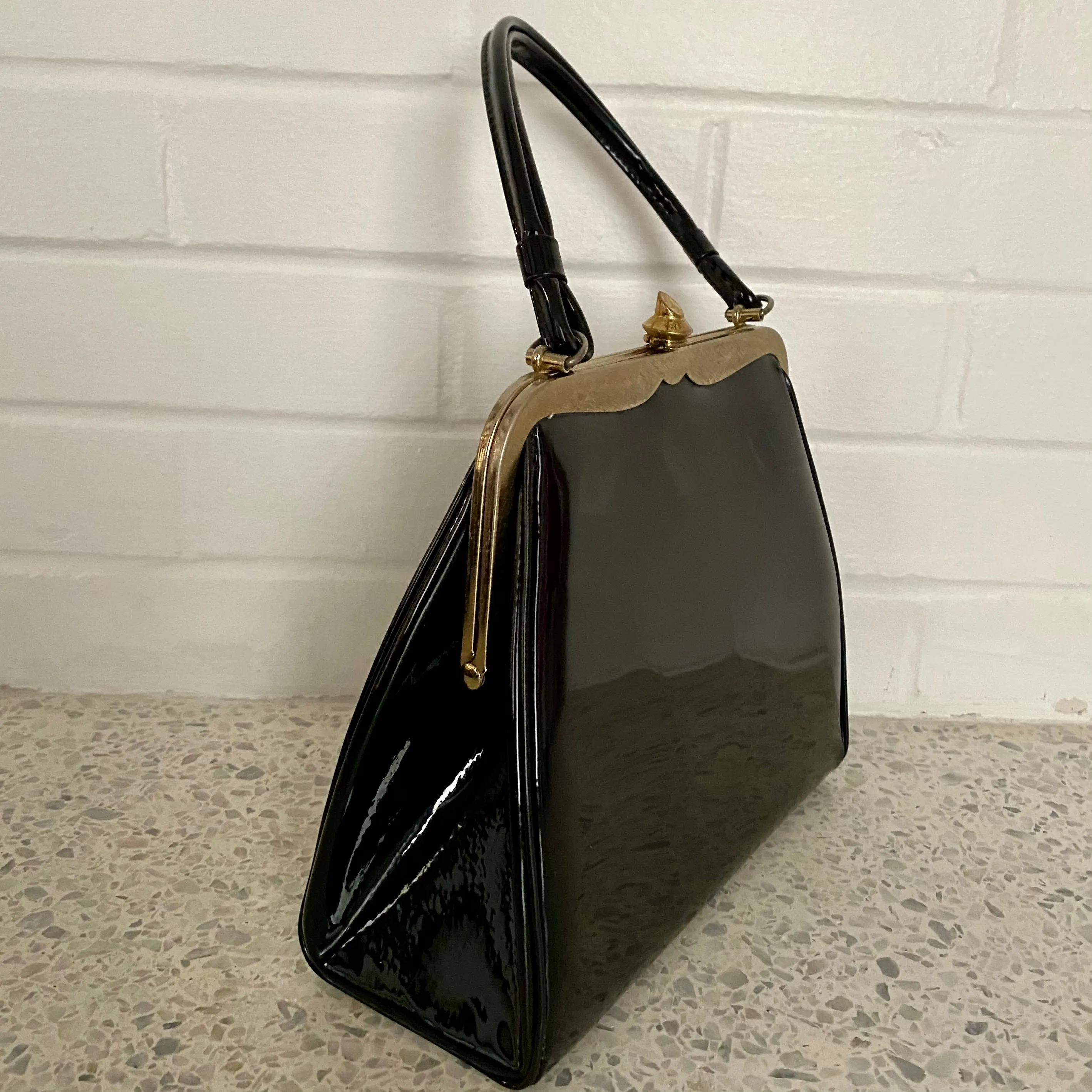 Late 40s/ Early 50s Verdi Patent Leather Handbag