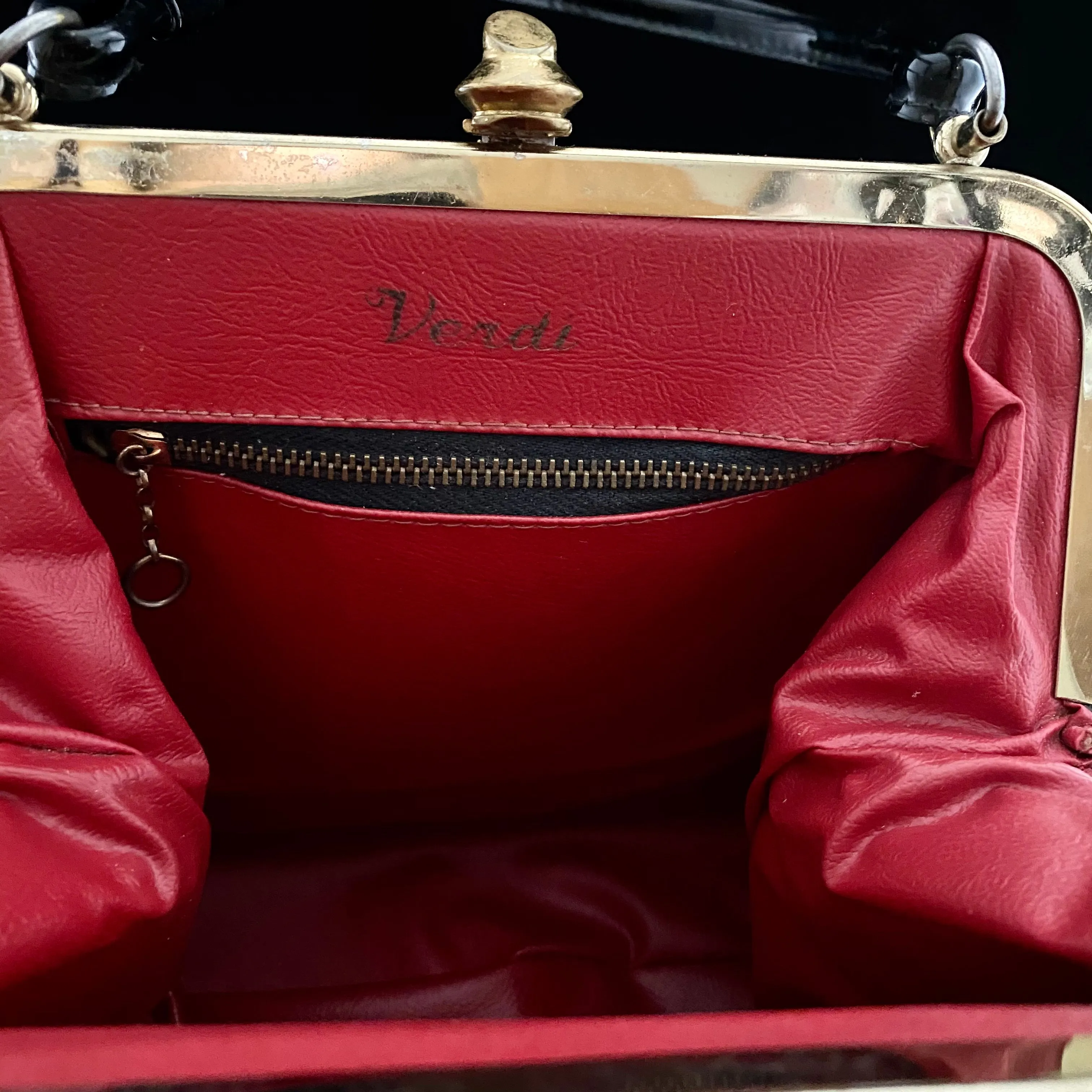Late 40s/ Early 50s Verdi Patent Leather Handbag