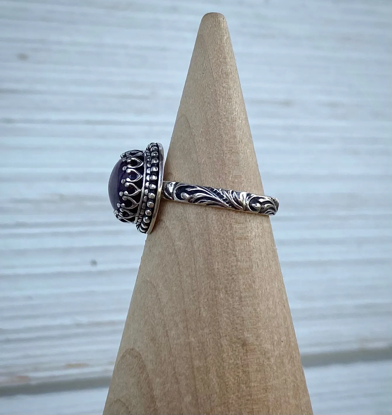 Lavender Star Ruby Ring