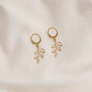 Leaf Branch Drop Earrings