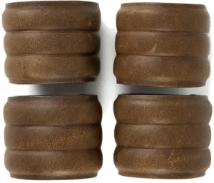 Leather Napkin Ring Set - Set of 4