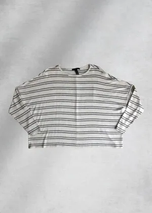 London Striped Boxy Top - Beige/Black