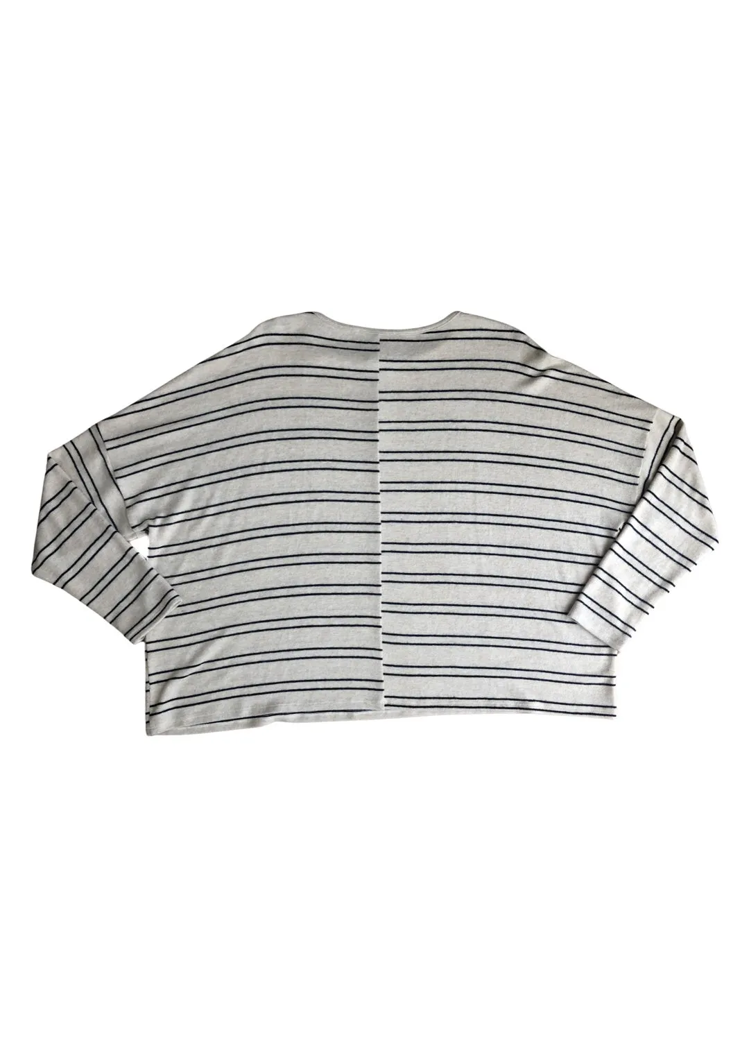 London Striped Boxy Top - Beige/Black