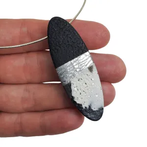 Long Oval Pendant - Calacatta