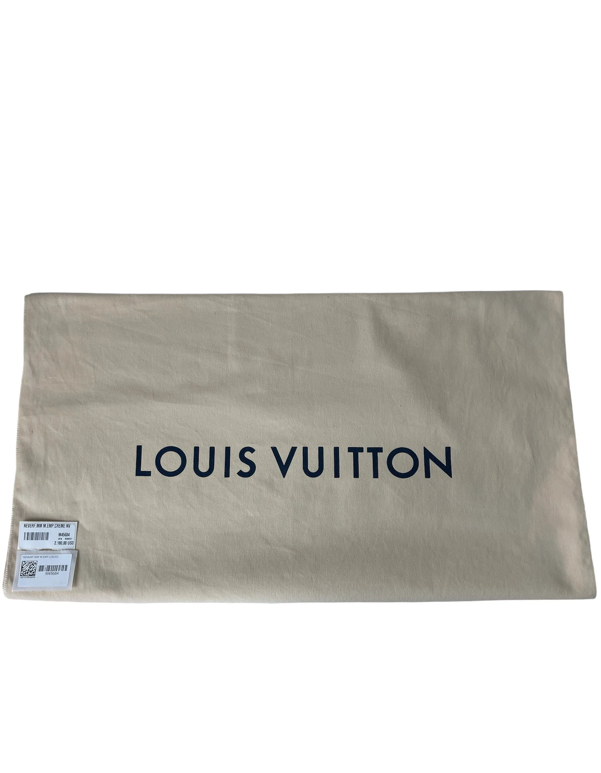 Louis Vuitton 2021 Creme Monogram Empreinte Leather Neverfull MM Tote Bag