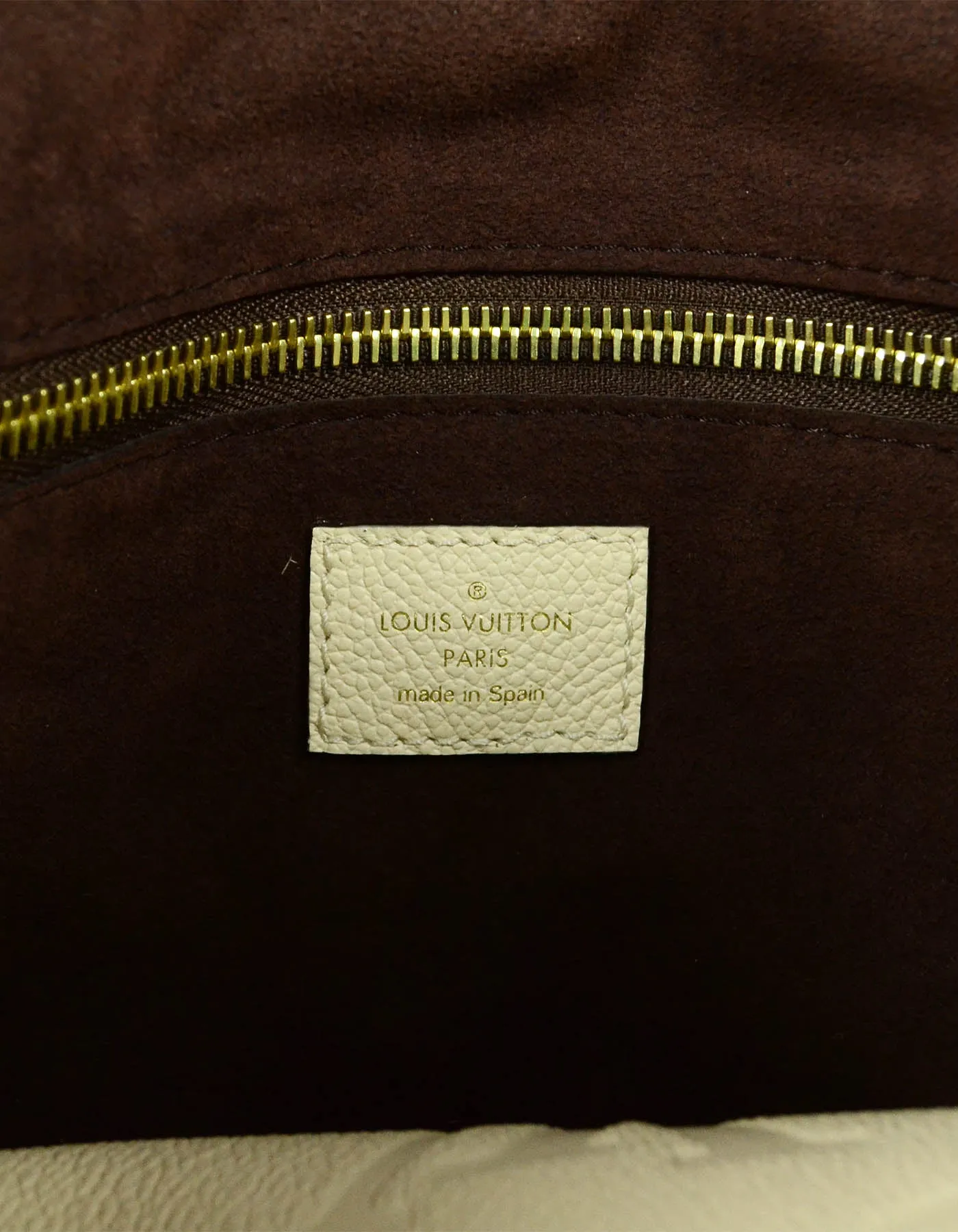 Louis Vuitton 2021 Creme Monogram Empreinte Leather Neverfull MM Tote Bag