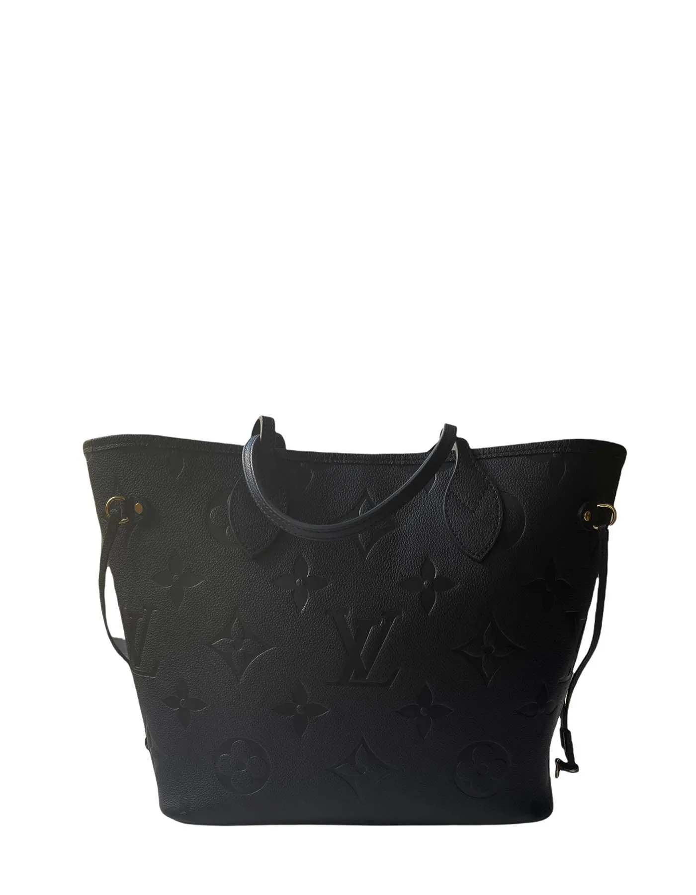 Louis Vuitton '21 Black Monogram Empreinte Leather Neverfull MM Tote Bag