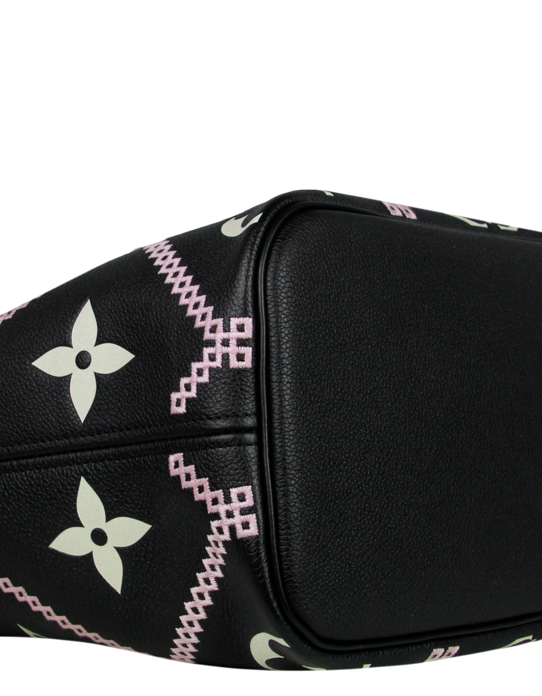 Louis Vuitton '22 Black Empreinte Monogram Giant Broderies Neverfull MM Bag