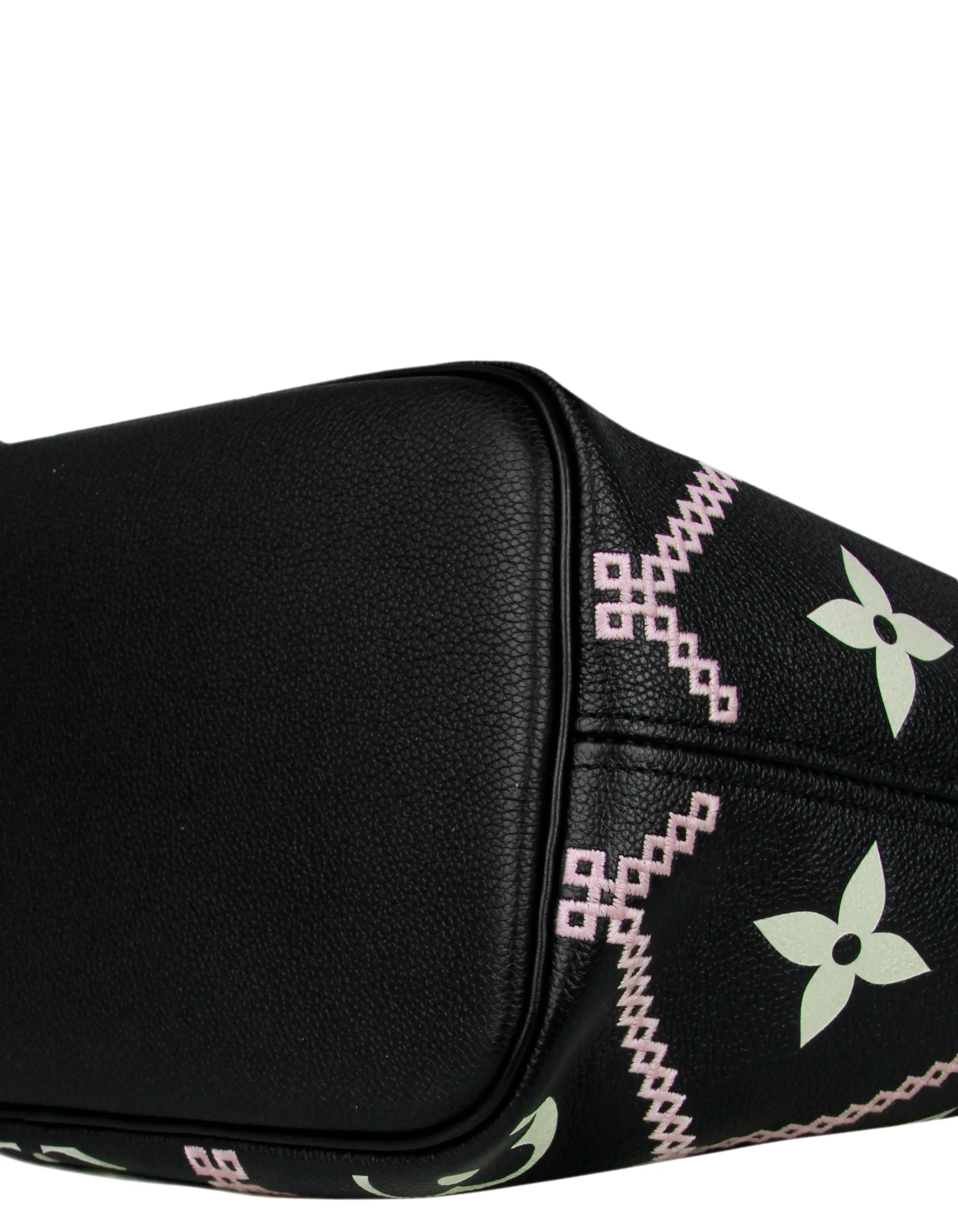 Louis Vuitton '22 Black Empreinte Monogram Giant Broderies Neverfull MM Bag