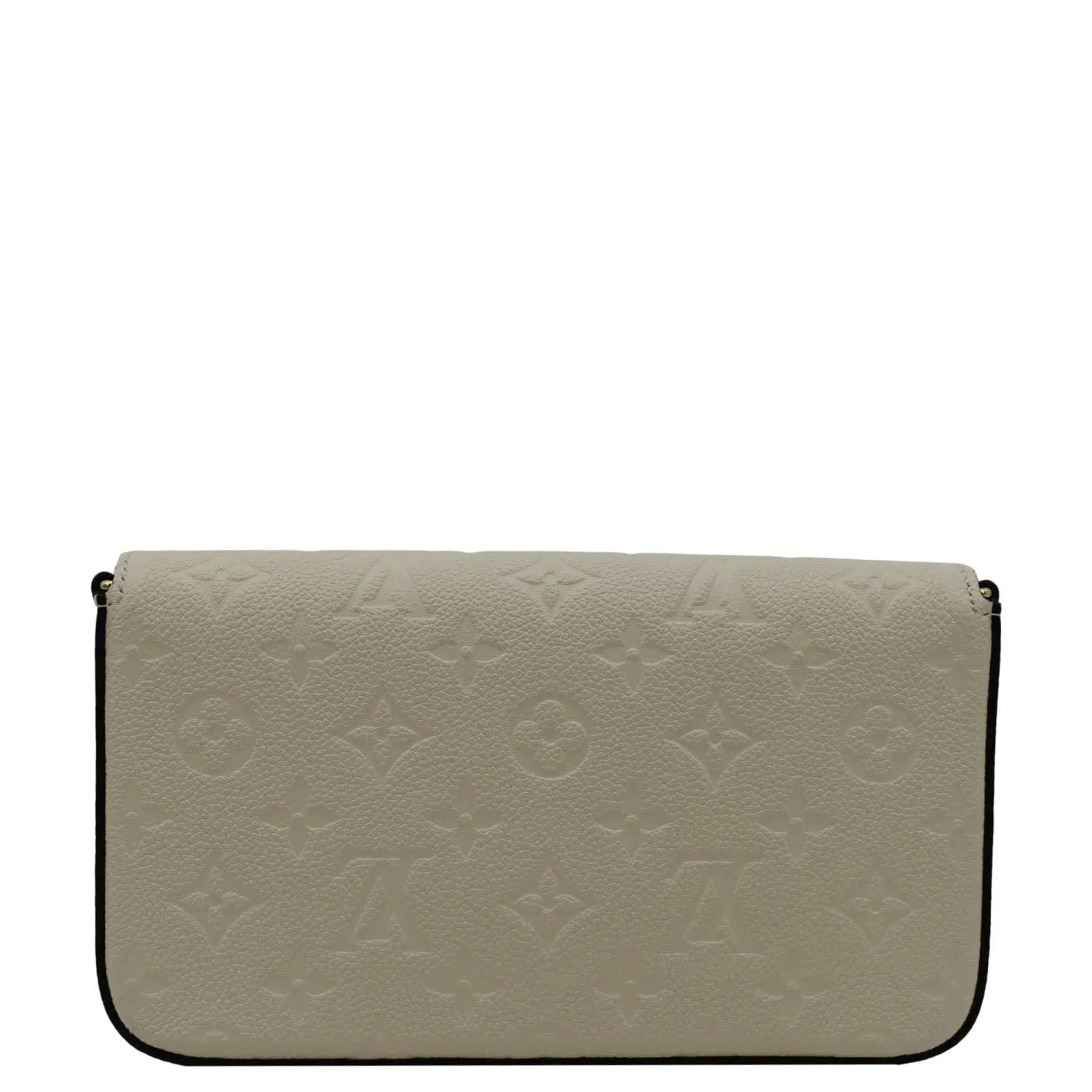 LOUIS VUITTON Felicie Monogram Empreinte Leather Pochette Crossbody Bag Cream