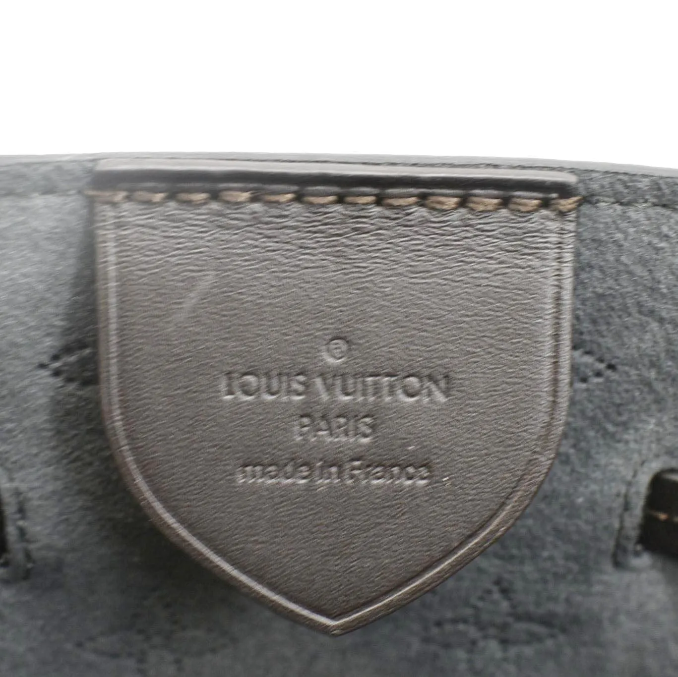 LOUIS VUITTON Girolata Monogram Mahina Leather Shoulder Bag Black