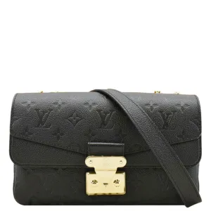 LOUIS VUITTON Marceau  Monogram Empreinte Leather Shoulder Bag Black
