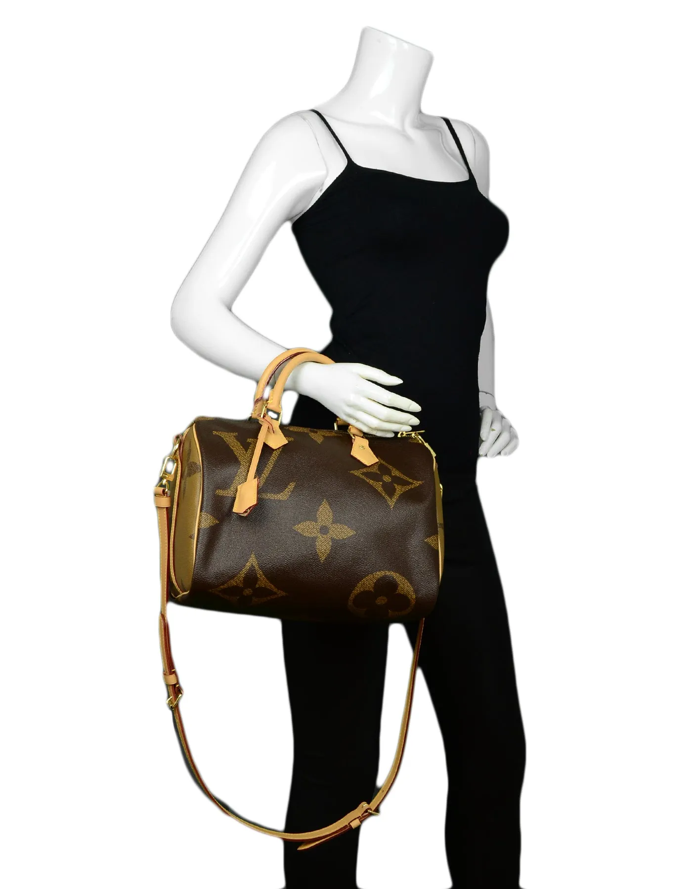 Louis Vuitton Monogram Giant Canvas Reverse Speedy Bandouliere 30 Bag