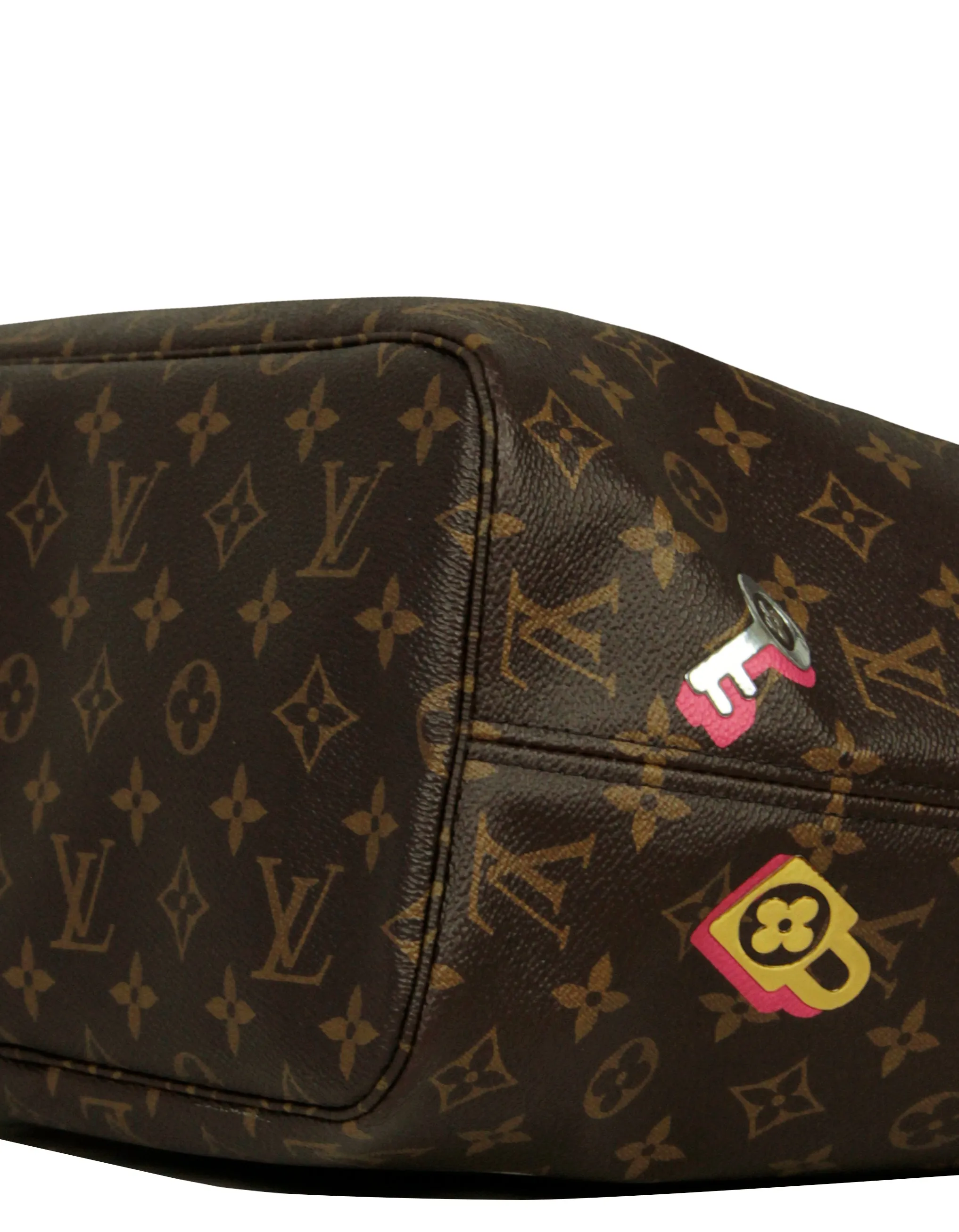 Louis Vuitton Monogram Love Lock Neverfull MM Tote Bag