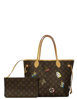 Louis Vuitton Monogram Love Lock Neverfull MM Tote Bag