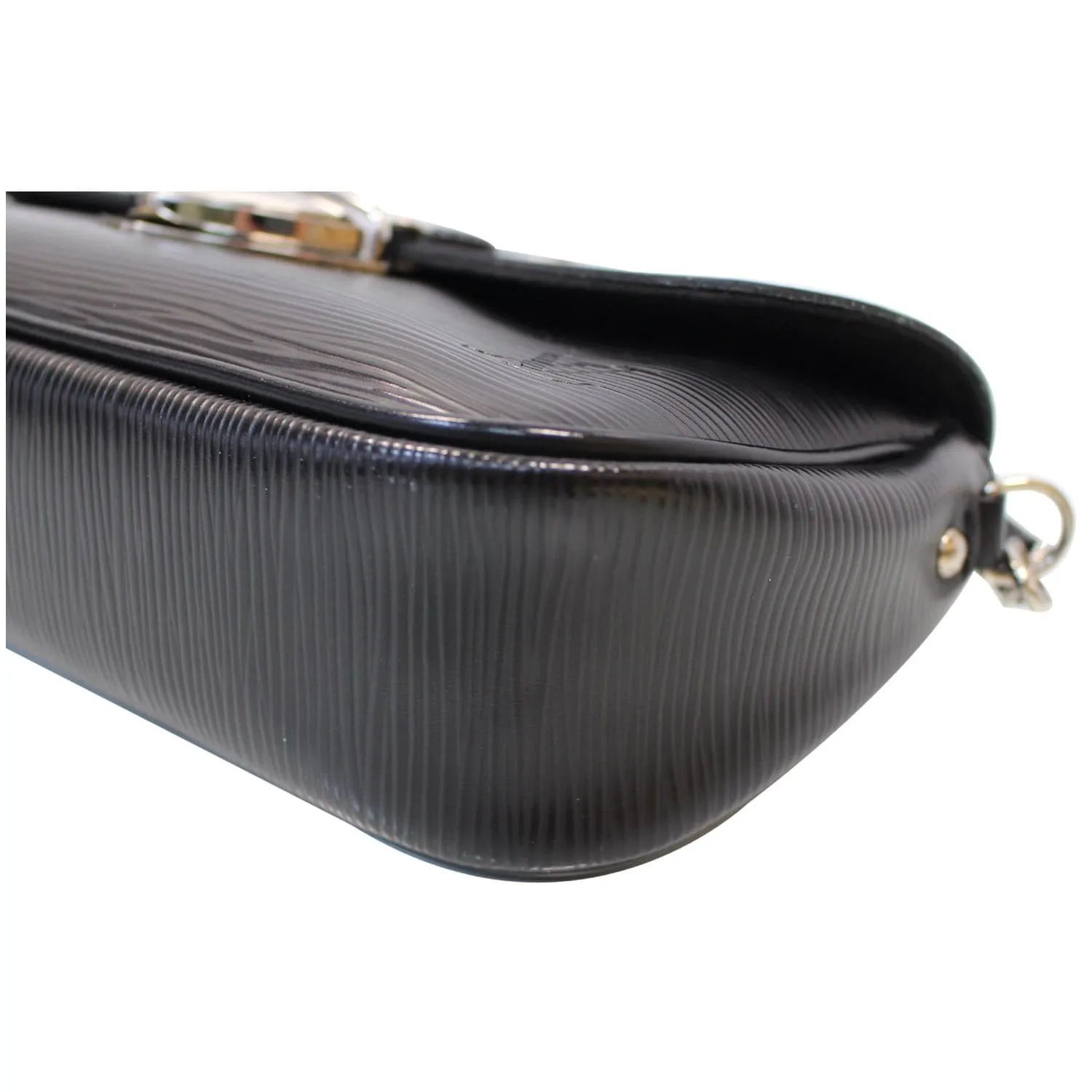 LOUIS VUITTON Montaigne Epi Leather Clutch Bag Black