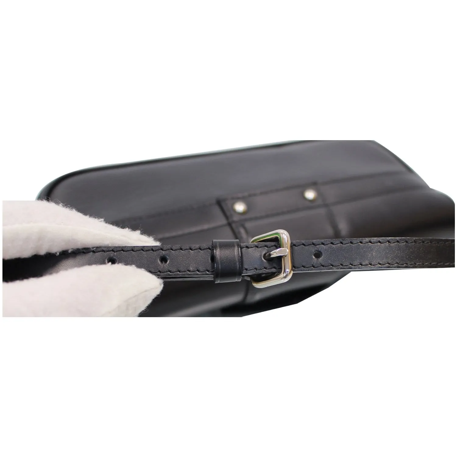 LOUIS VUITTON Montaigne Epi Leather Clutch Bag Black