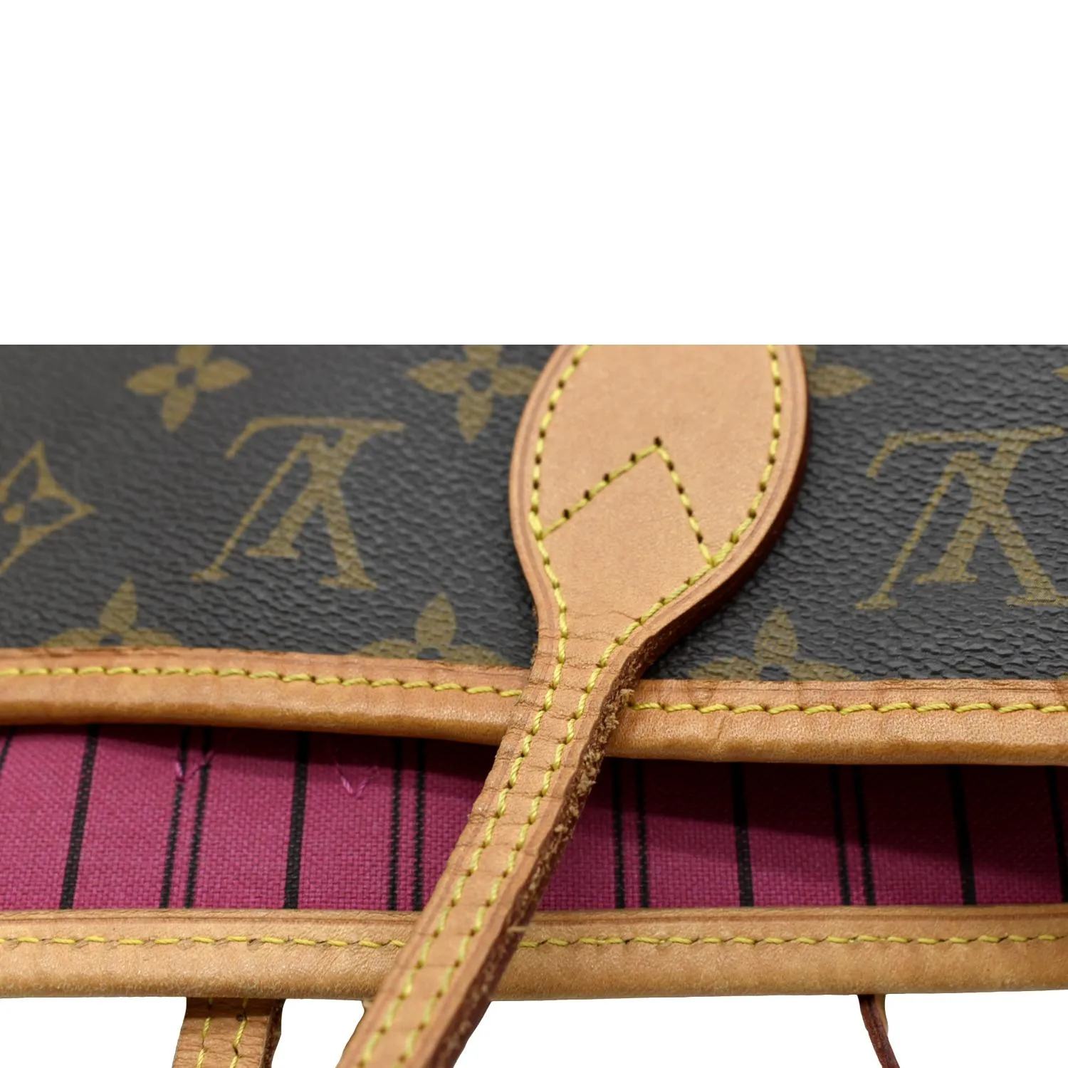 LOUIS VUITTON Neverfull MM Monogram Canvas Tote Bag Brown