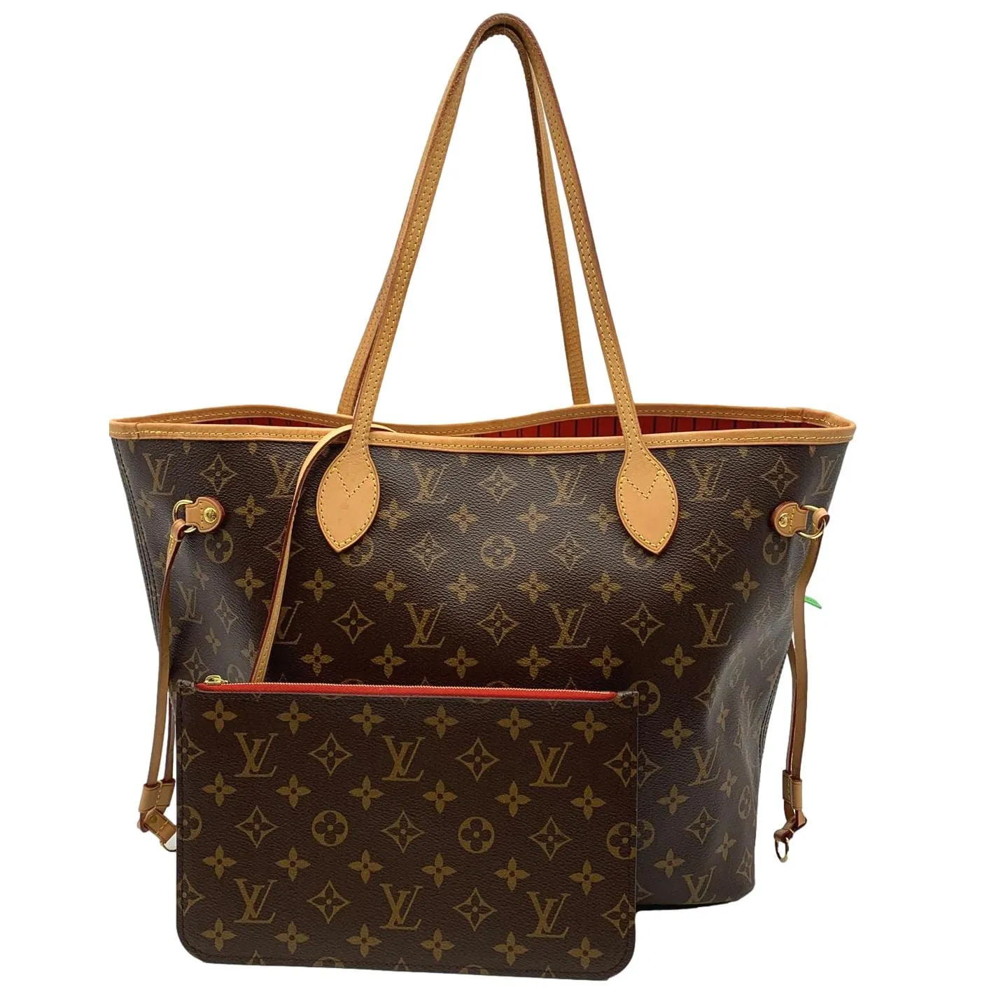 LOUIS VUITTON Neverfull MM Monogram Canvas Tote Bag Brown