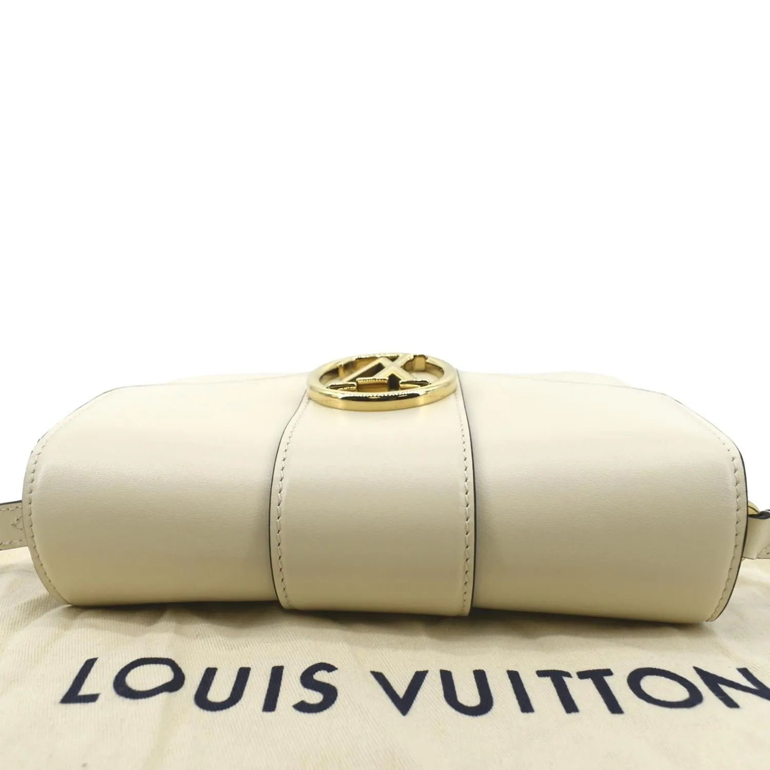 LOUIS VUITTON Pont 9 Calfskin Leather Shoulder Bag Creme