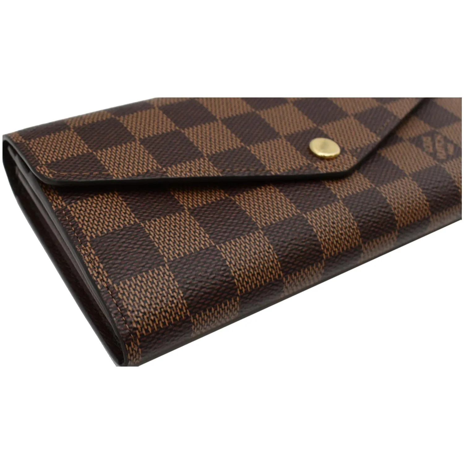 LOUIS VUITTON Sarah Damier Ebene Wallet Brown