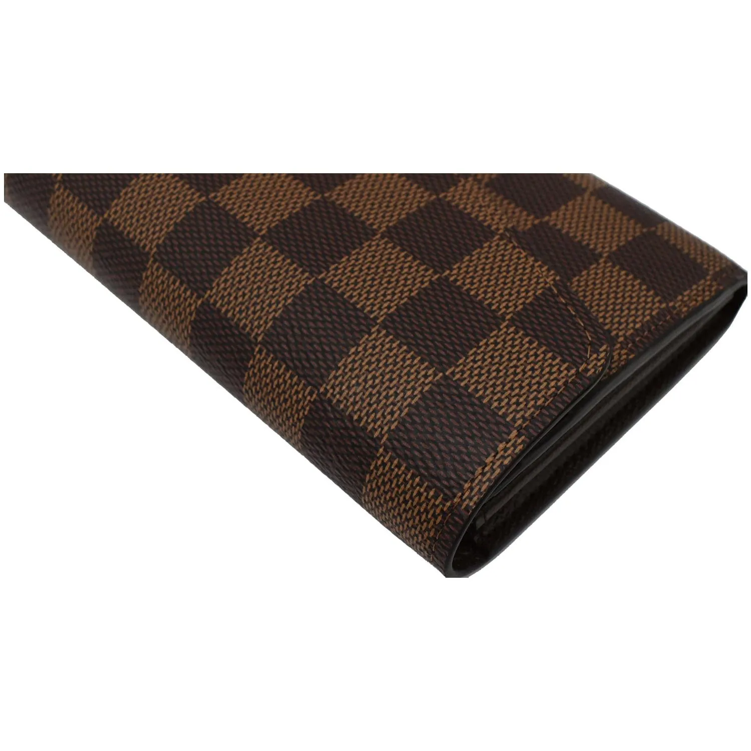LOUIS VUITTON Sarah Damier Ebene Wallet Brown