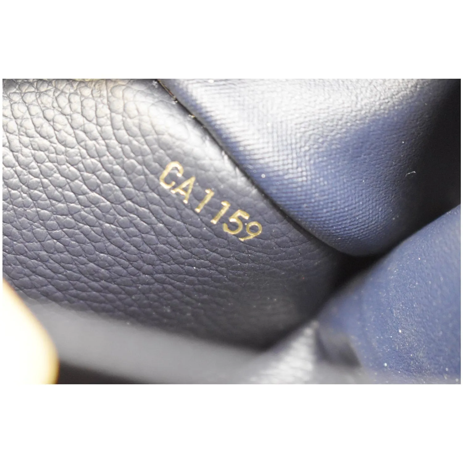 LOUIS VUITTON Sarah Monogram Empreinte Leather Wallet Blue
