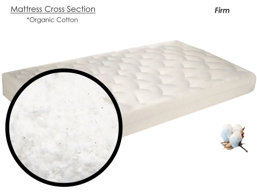 Lullaby - Organic Cotton Baby Crib Mattress - Firm