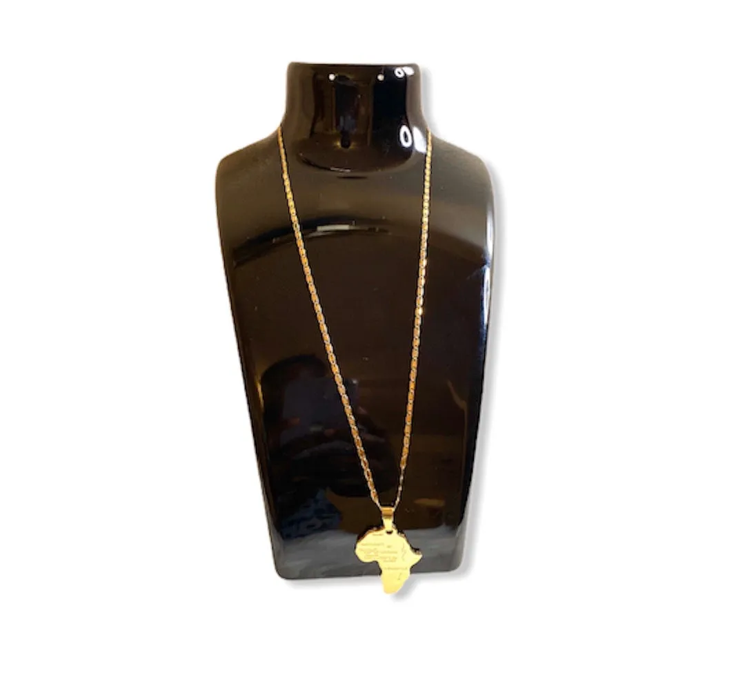 MAMA AFRICA MAP NECKLACE