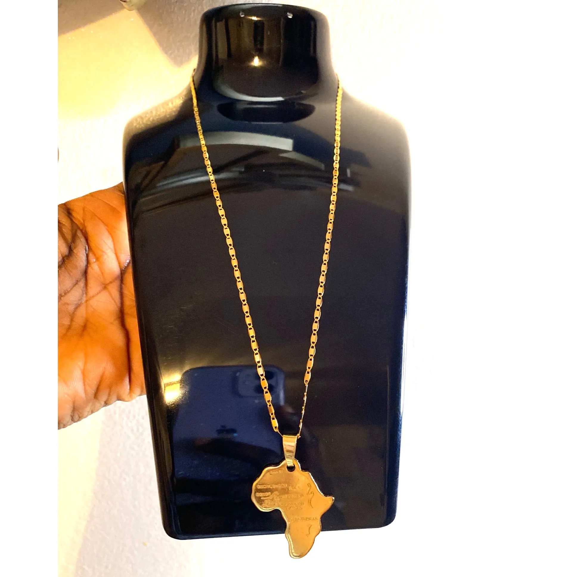 MAMA AFRICA MAP NECKLACE