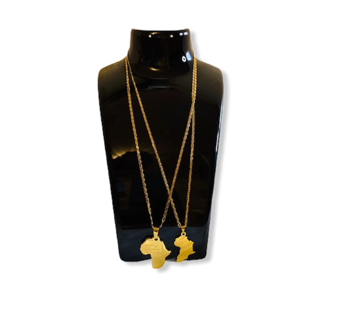 MAMA AFRICA MAP NECKLACE