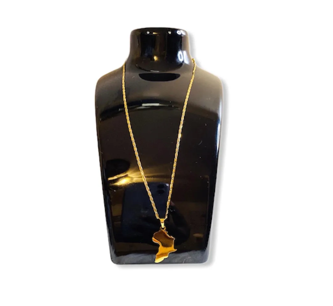 MAMA AFRICA MAP NECKLACE