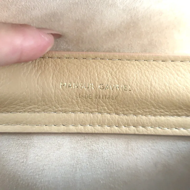 Mansur Gavriel Mini Soft Lady Bag Sand Leather Crossbody NEW