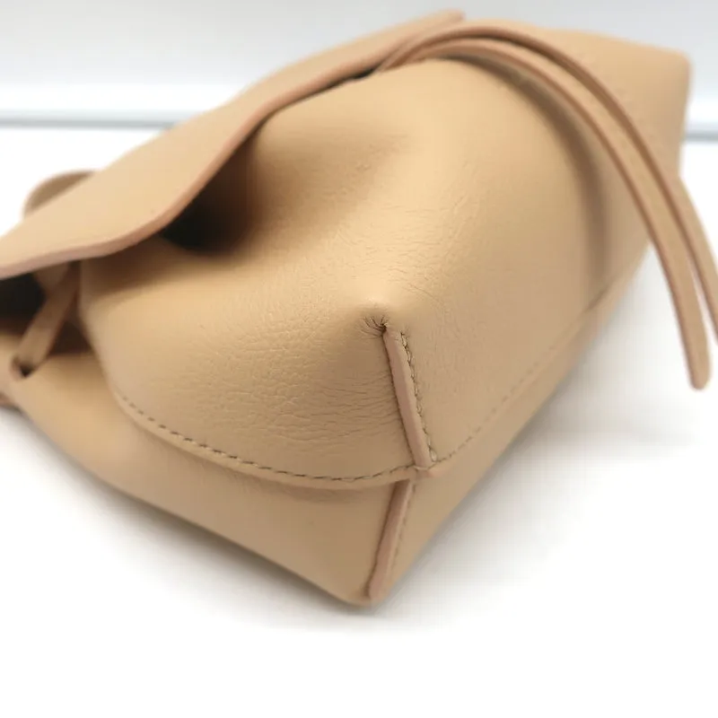 Mansur Gavriel Mini Soft Lady Bag Sand Leather Crossbody NEW