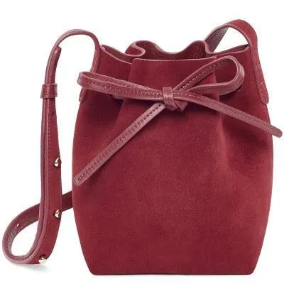 MANSURSTUDIOS suede bucket bag mansur women faux suede shoulder bag