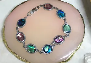 Marbled Stone Oval Bracelet
