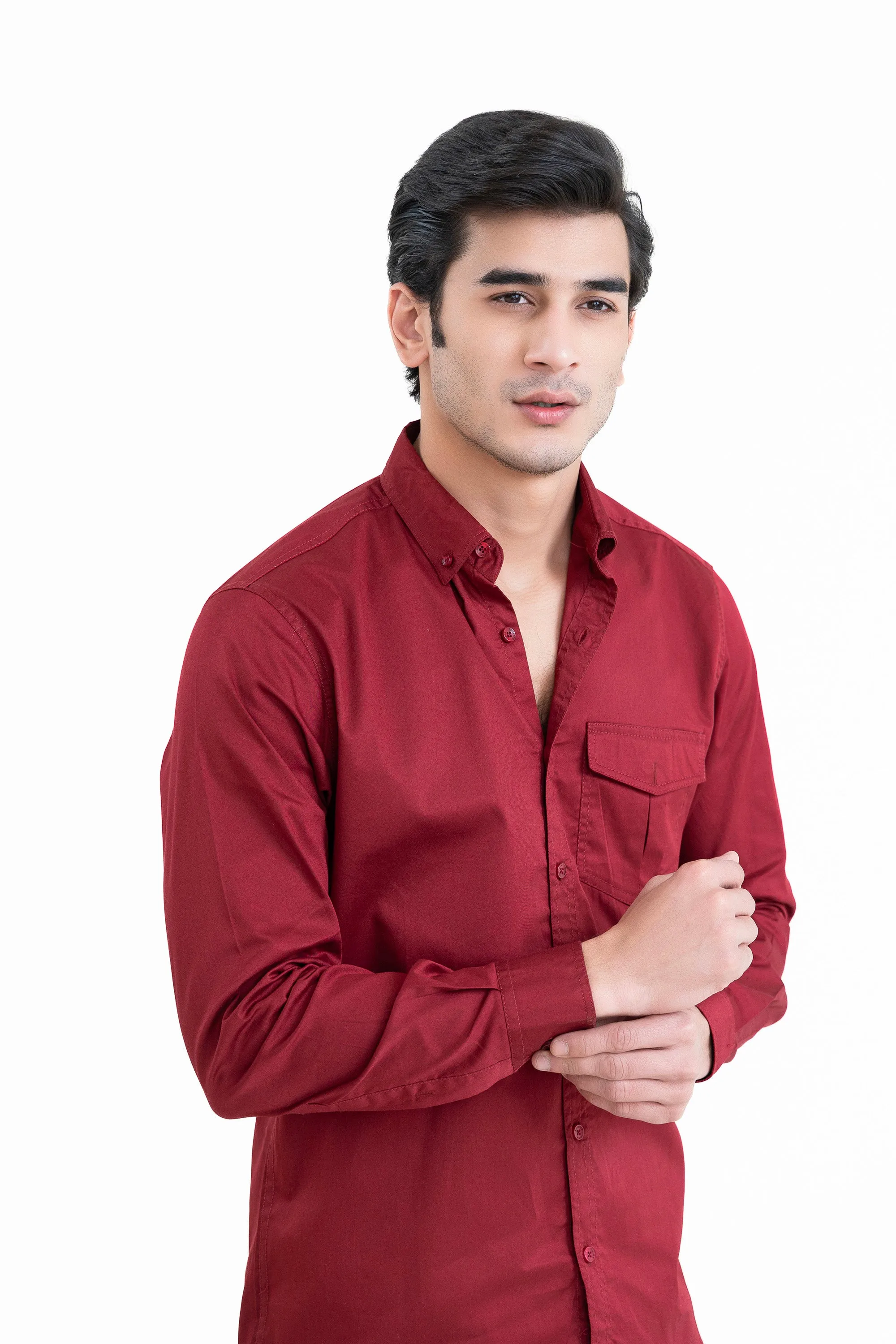 Maroon Casual Shirt