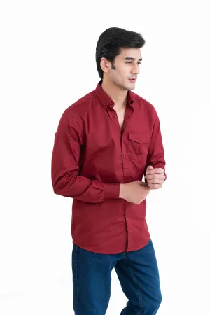 Maroon Casual Shirt