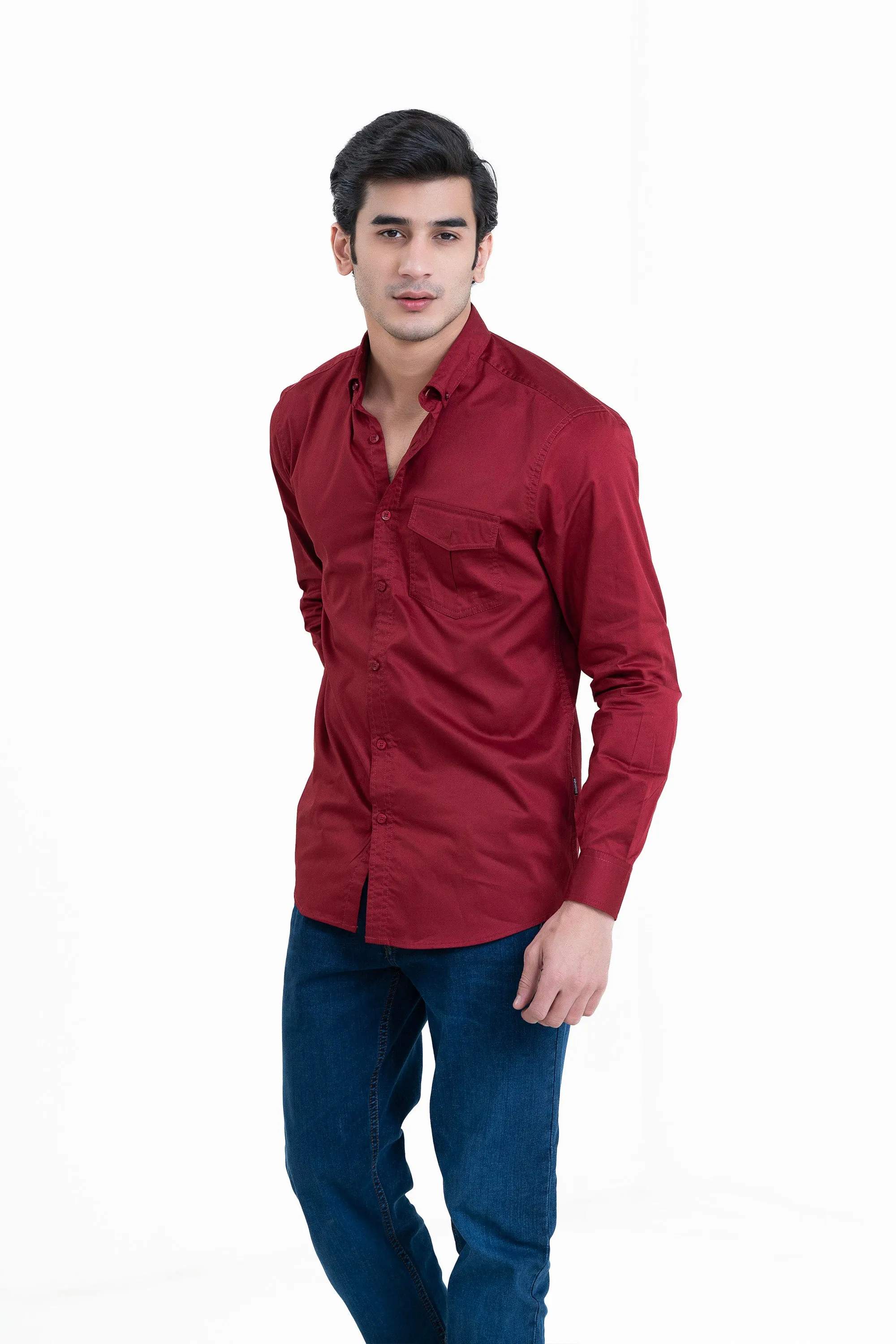 Maroon Casual Shirt