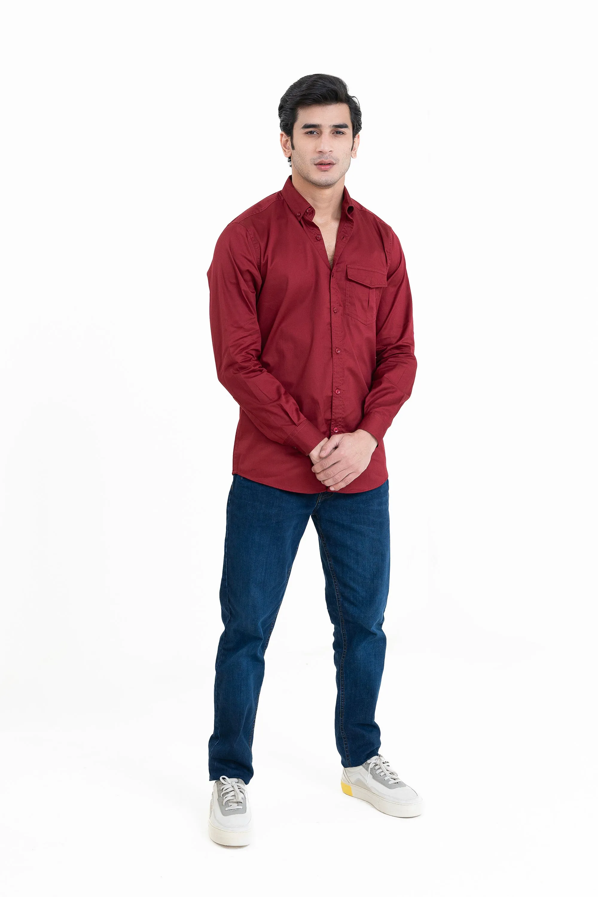 Maroon Casual Shirt