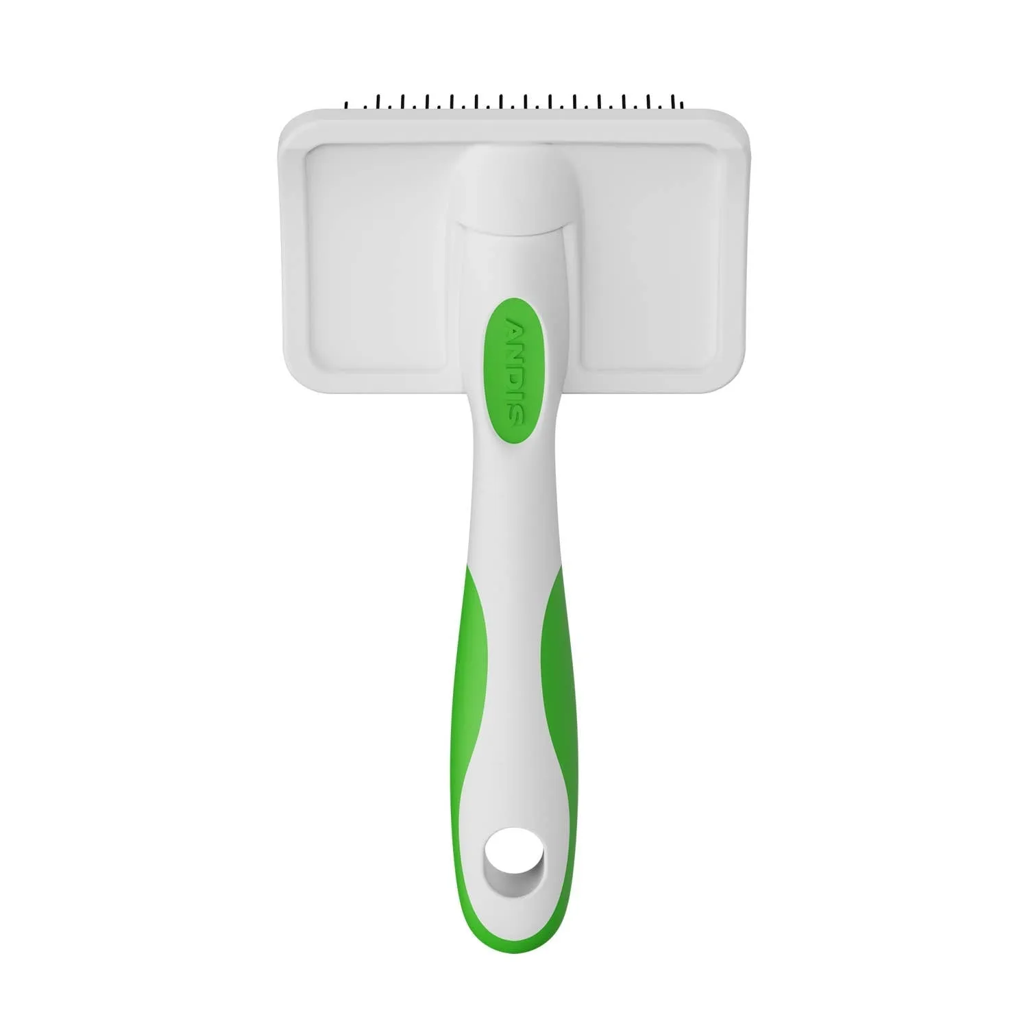 Medium Firm Slicker Brush - Green/White