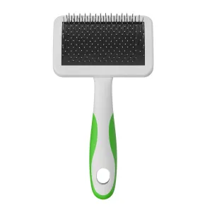 Medium Firm Slicker Brush - Green/White