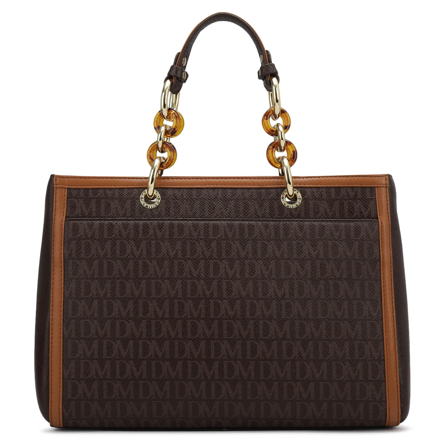 Medium Monogram Franzy Leather Satchel - Chocolate