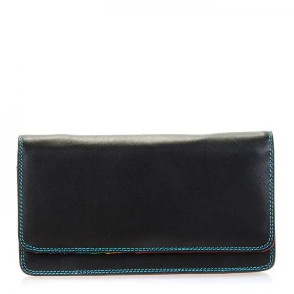 Medium Snap Wallet in Black Pace