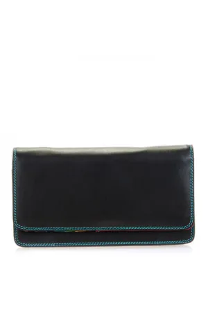 Medium Snap Wallet in Black Pace