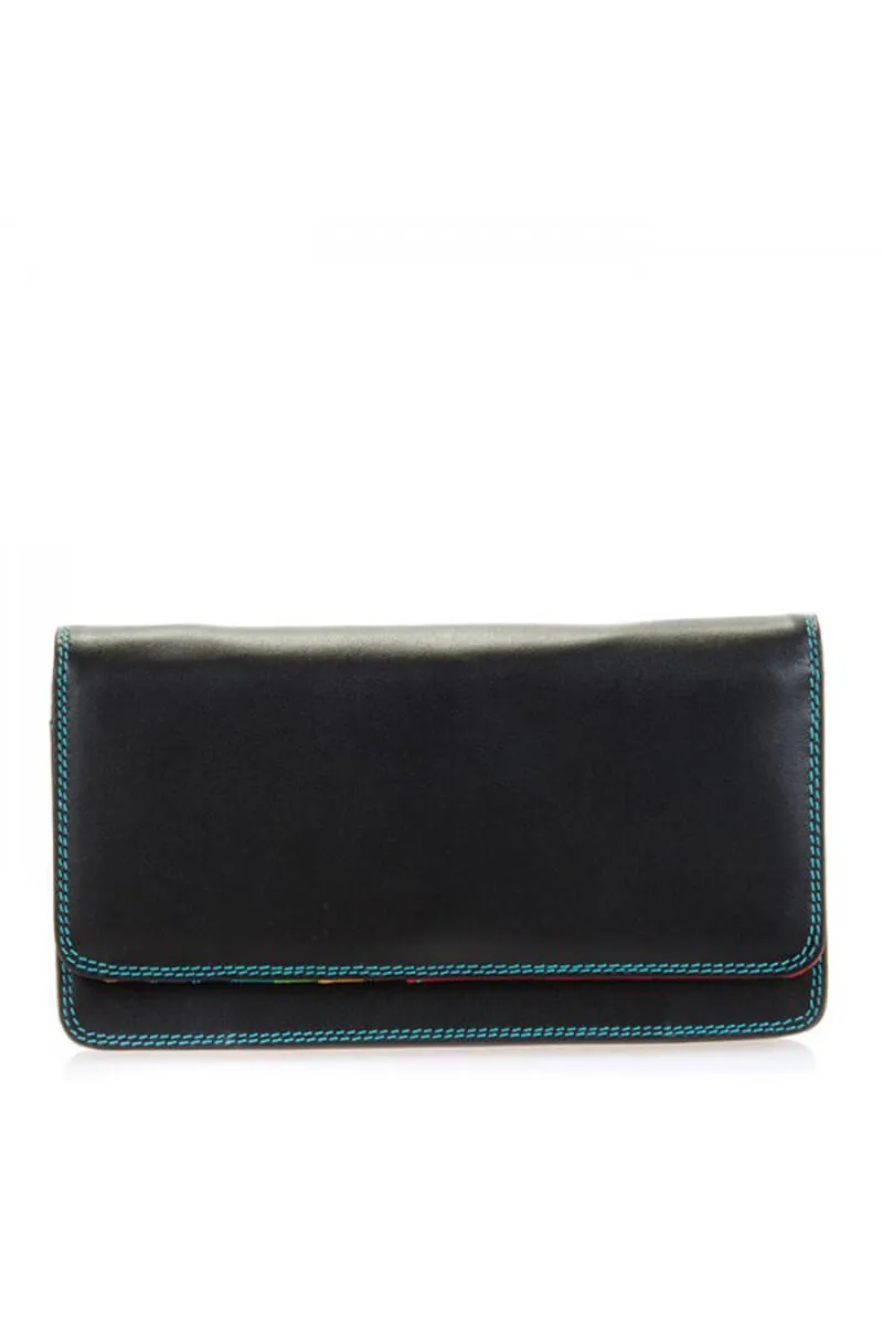 Medium Snap Wallet in Black Pace