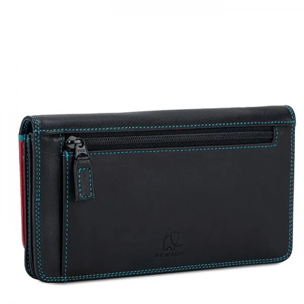 Medium Snap Wallet in Black Pace