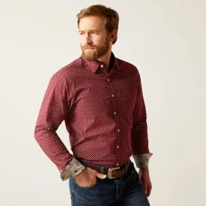 Men’s Ariat Red Macoy Stretch Modern Fit Shirt