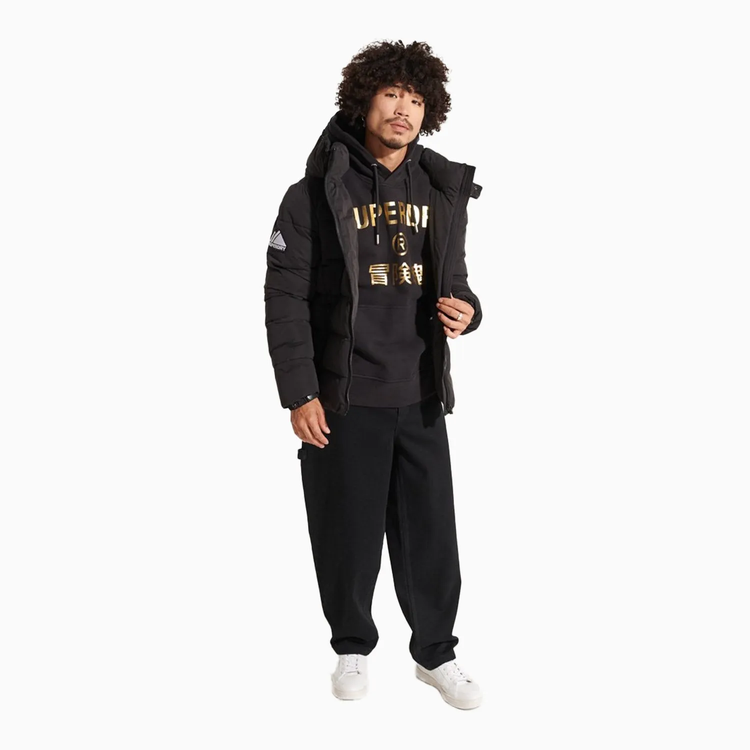 Men's Corporate Logo Foil Pull Over Hoodie