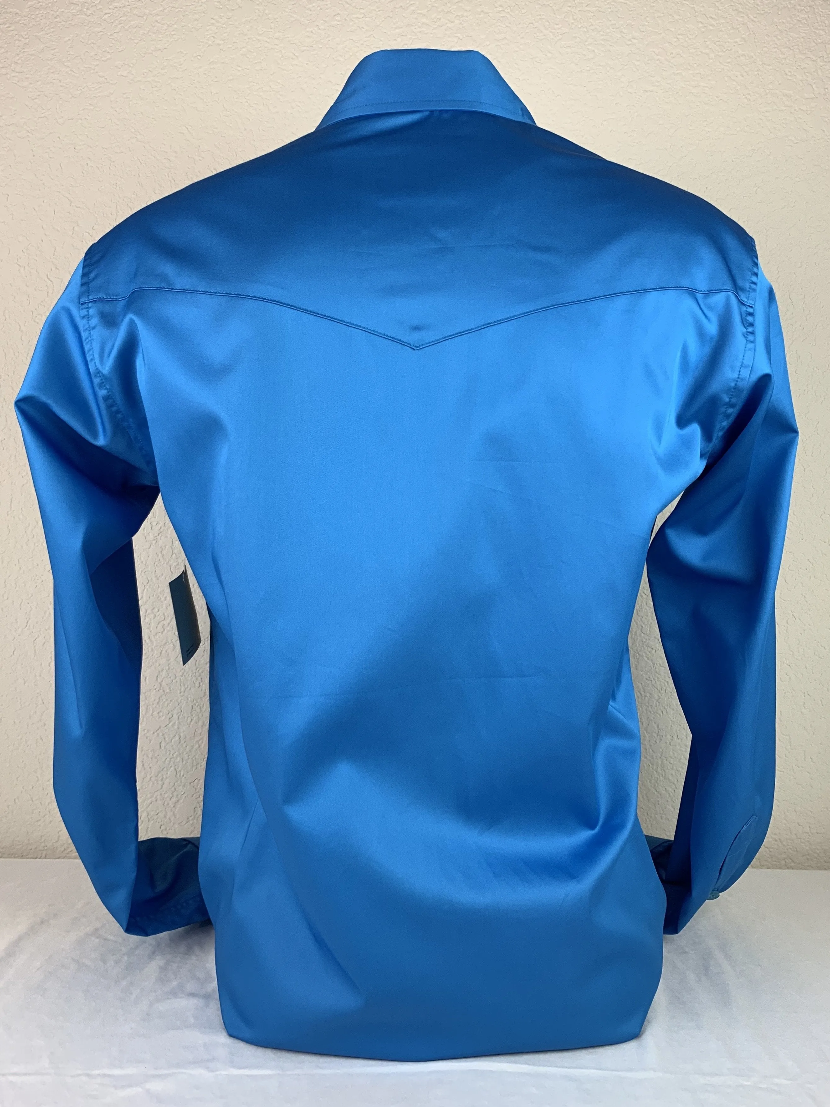Men's CR Western Pro Deep Sky Blue Cotton Sateen- FINAL SALE